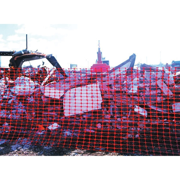 TENAX 89909104 Warning Barrier, 100 ft L, 3-1/2 x 1-1/2 in Mesh, HDPE, Orange