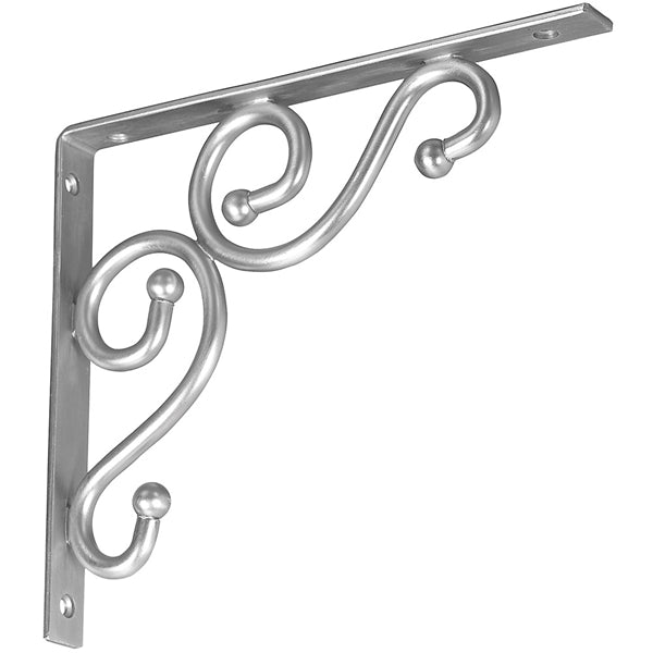 National Hardware N236-226 Shelf Bracket, 7 in L, Steel, Satin Nickel