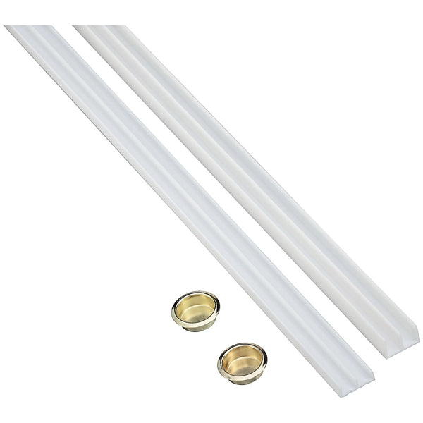 National Hardware N403-200 Door Track, Plastic, 1/4 in W, 6 in L