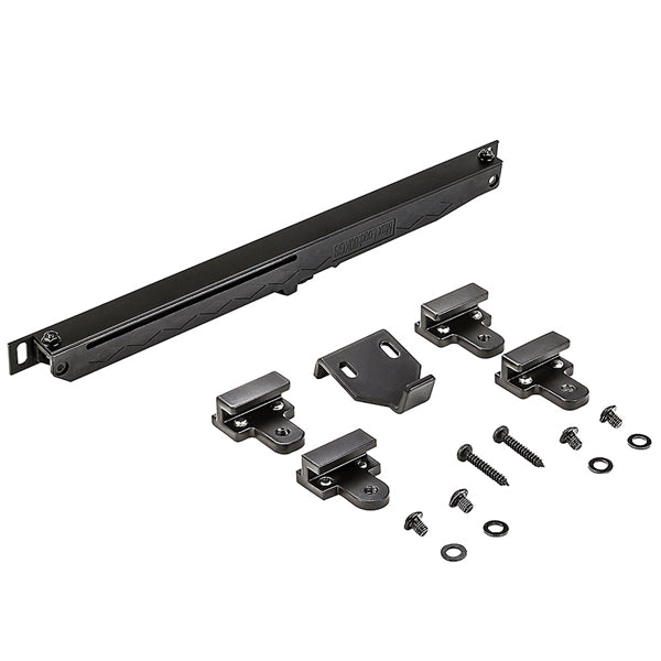 National Hardware N187-080 Sliding Door Hardware Kit, 13-3/8 in L Track, Plastic, Oil-Rubbed Bronze