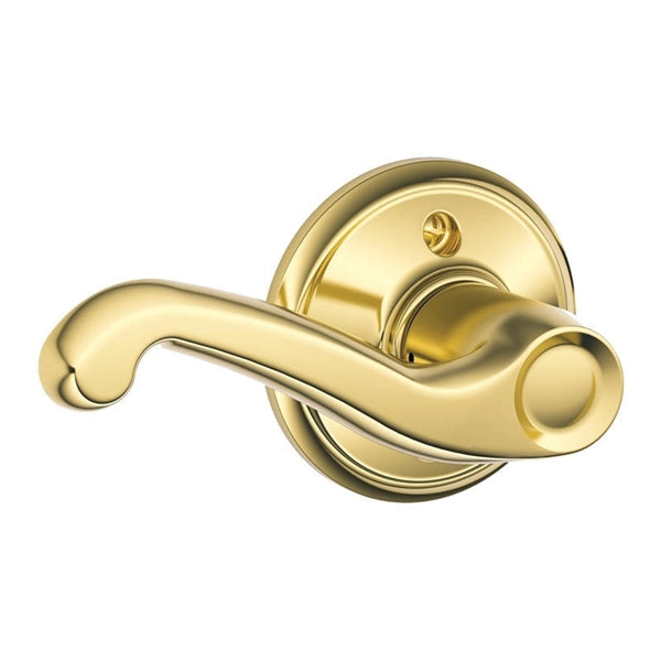 Schlage Flair Series F170 NV FLA 605 LH Dummy Lever, Zinc, Brass