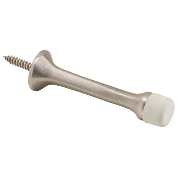 Schlage 61MB15 Door Stop, 7/8 in Dia Base, 3-1/8 in Projection, Brass, Satin Nickel