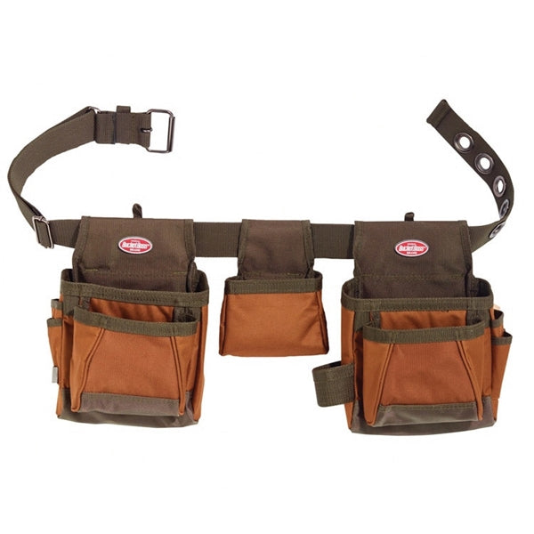 Bucket Boss 50250 Handyman's Rig, 52 in Waist, Poly Ripstop Fabric, Brown/Green, 11-Pocket