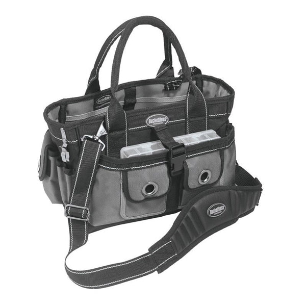 Bucket Boss Professional Series 65088 Extreme Hopalong Tool Tote, 14 in W, 9 in D, 9 in H, 14-Pocket, Poly Fabric