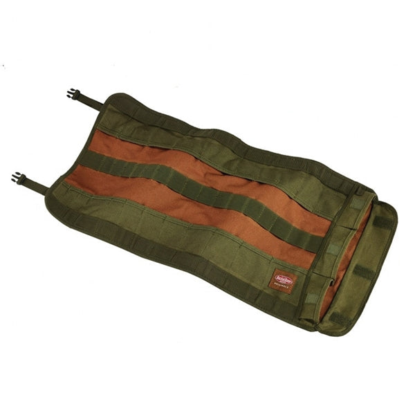 Bucket Boss Original Series 70004 Tool Roll Bag, 26 in W, 14-1/2 in H, 25-Pocket, Canvas, Brown