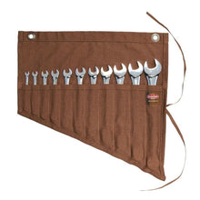 Load image into Gallery viewer, Bucket Boss Original Series 70003 Wrench Roll, 18 in W, 17-1/2 in H, 11-Pocket, Canvas, Brown
