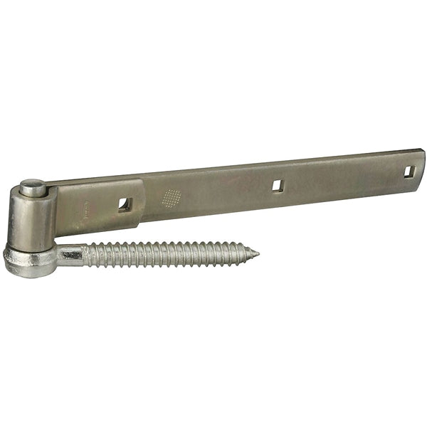 National Hardware N129-809 Hook/Strap Hinge, 1/4 in Thick Leaf, Steel, Zinc, Screw Mounting, 200 lb