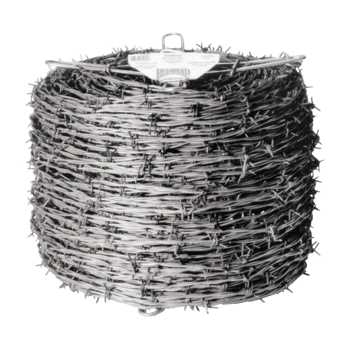 Red Brand 70481 Barbed Wire, 1320 ft L, 12-1/2 Gauge, 5 in Points Spacing, Galvanized Steel
