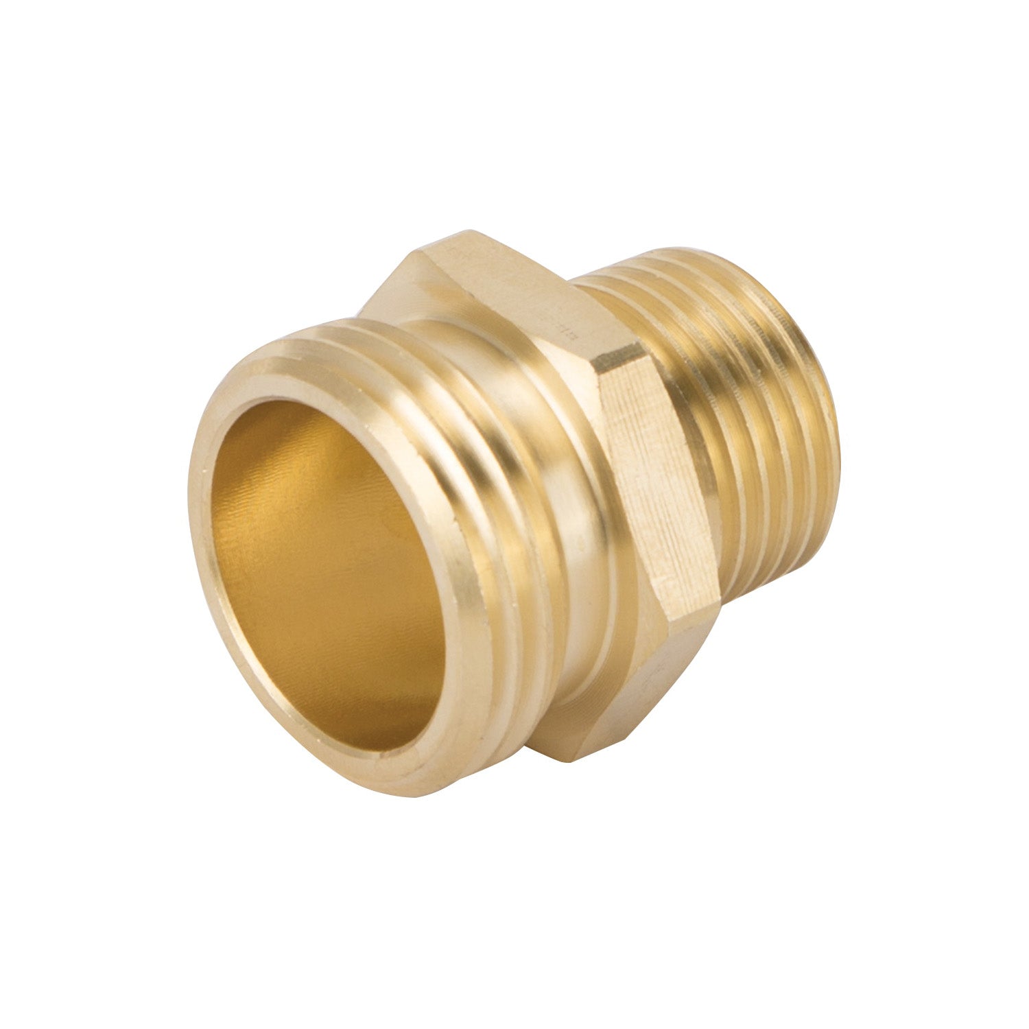 Landscapers Select GHADTRS-2 Hose Connector, 1/2 x 3/4 in, MNPT x MNH, Brass, Brass