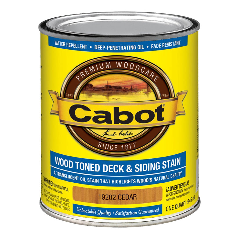 Cabot 19200 Series 140.0019202.005 Deck and Siding Stain, Liquid 1 QT