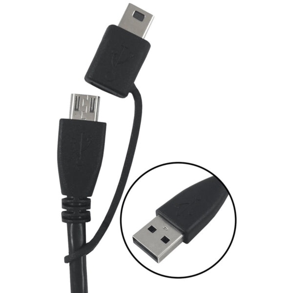 Zenith PM1003USBMM2 Lightning Cable, USB, Black, 3 ft L