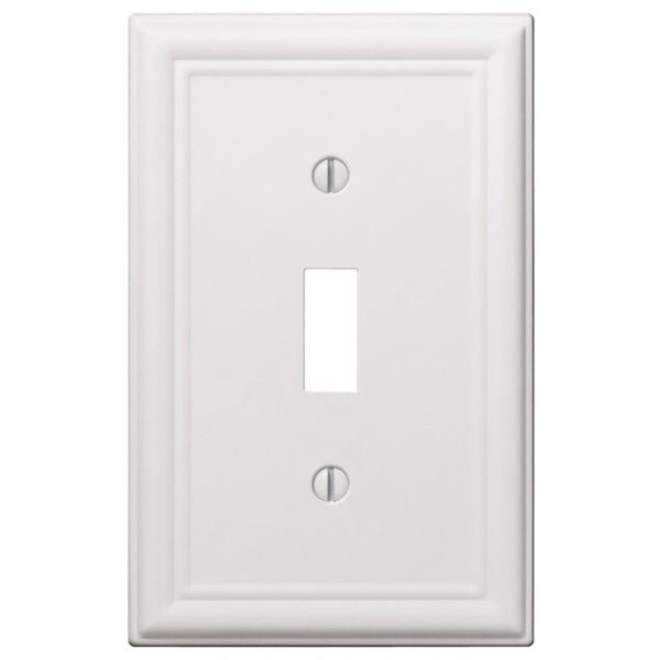 Amerelle 149TW Wallplate, 4-7/8 in L, 3-1/8 in W, 1 -Gang, Steel, White