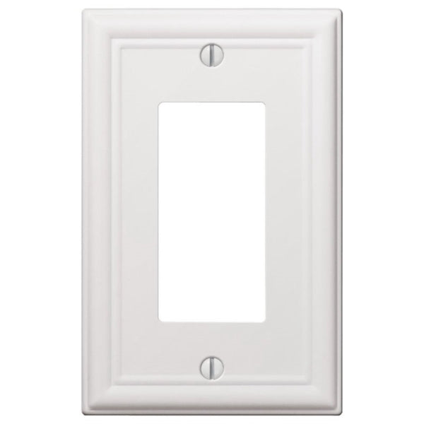 Amerelle 149RW Wallplate, 4-7/8 in L, 3-1/8 in W, 1 -Gang, Steel, White