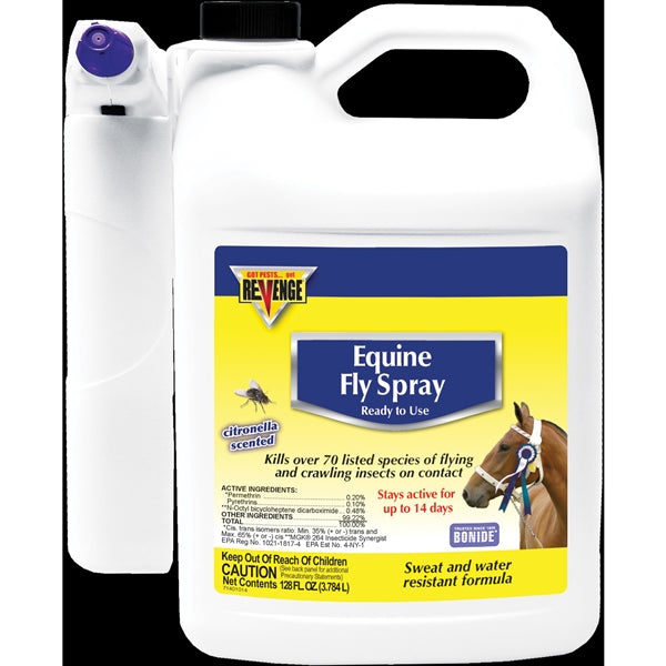 Bonide 46183 Equine Fly Spray, Liquid, Light Yellow/White, 1 gal
