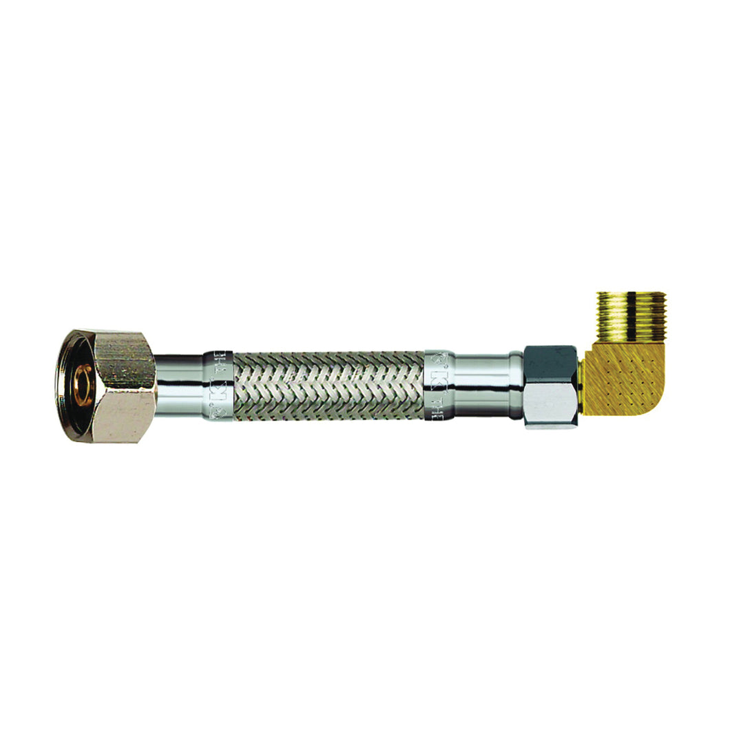 Plumb Pak PP23833 Dishwasher Connector, 3/8 in, Compression x MIP, Stainless Steel