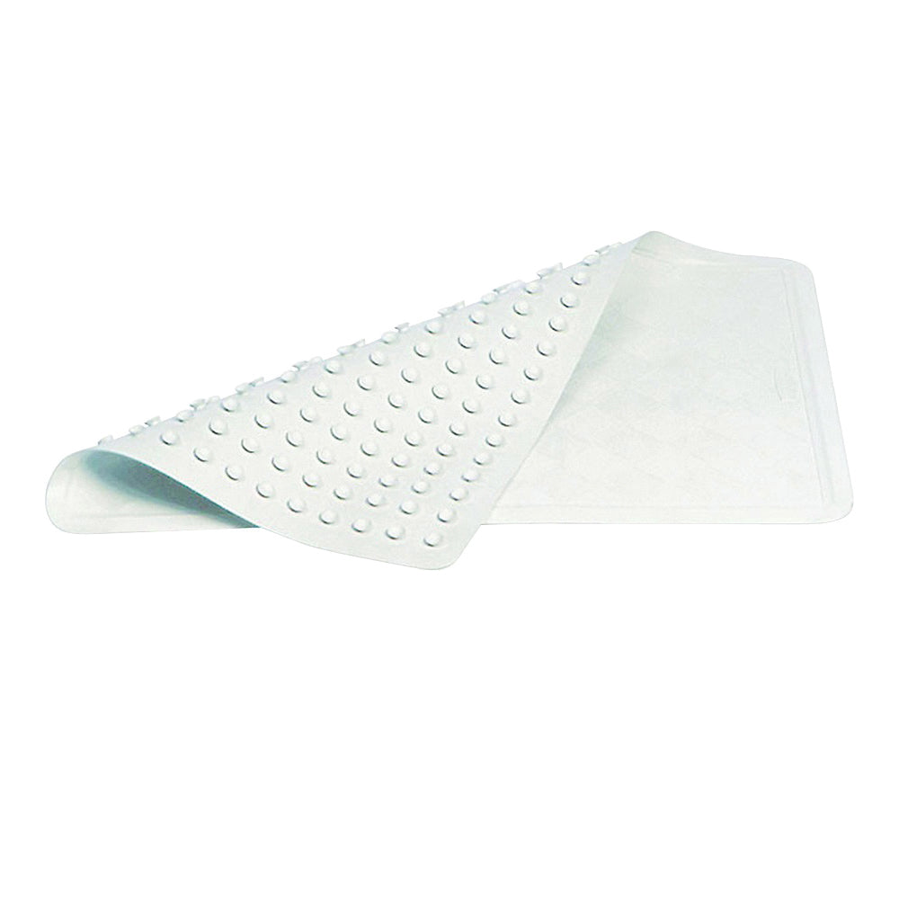 Rubbermaid 1982724 Bath Mat, 22-1/2 in L, 14 in W, Vinyl, White