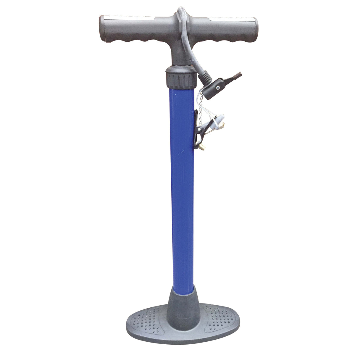 Vulcan JL-HP013L Bicycle Hand Air Pump, 8-7/8 W x 21-1/2 H in, 120 psi Max Pressure, A18 Valve, Blue