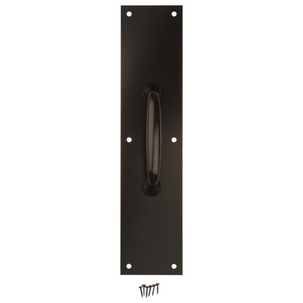 National Hardware N270-402 Pull Plate, 3-1/2 in W, 15 in H, Aluminum, Oil-Rubbed Bronze