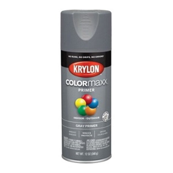 Krylon COLORmaxx K05582007 Primer, Gray, 12 oz