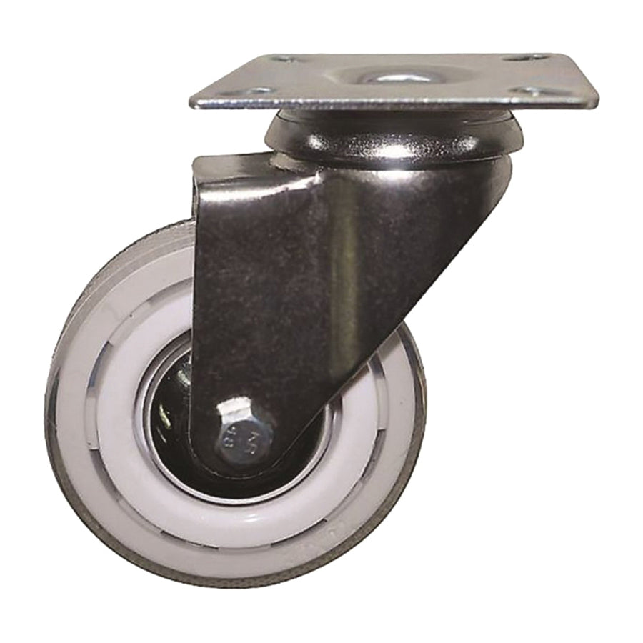 Shepherd Hardware 6265 Swivel Caster, 3 in Dia Wheel, Polyurethane Wheel, White, 132 lb