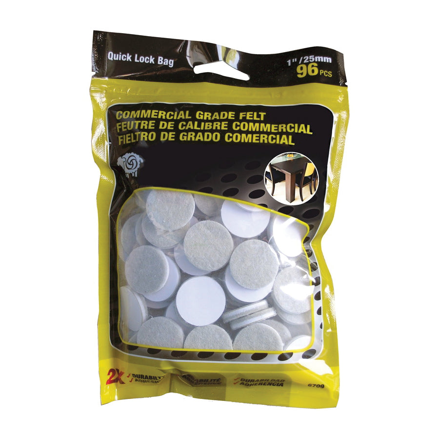 Shepherd Hardware 6709 Protective Pad, Felt, Beige, 1 in Dia, Round