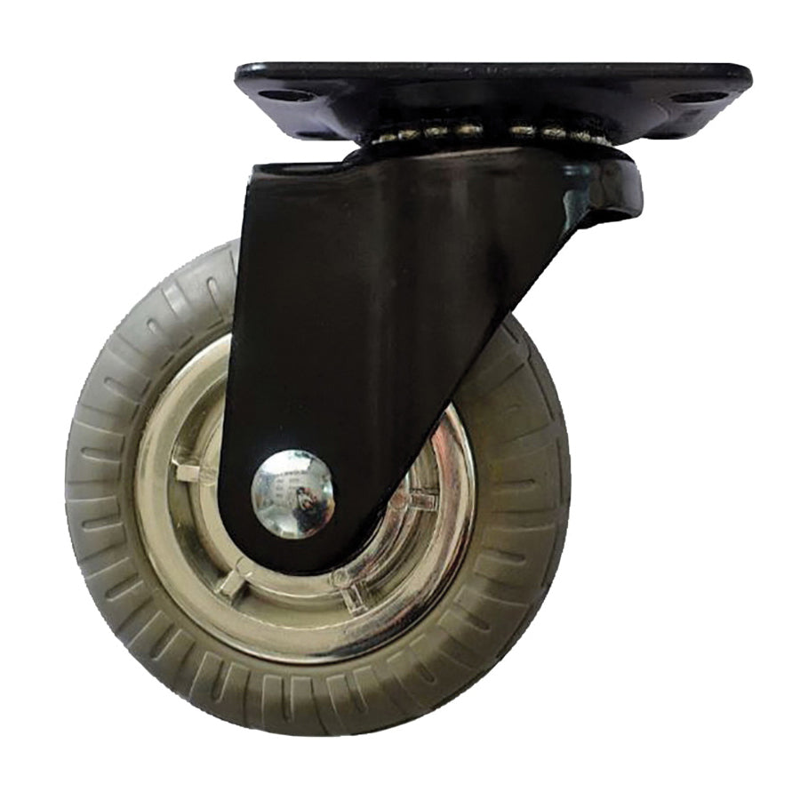 Shepherd Hardware 6270 Swivel Caster, 5 in Dia Wheel, Rubber Wheel, Chrome, 264 lb