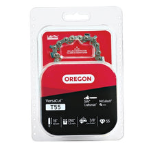 Load image into Gallery viewer, Oregon VersaCut T55 Chainsaw Chain, 16 in L Bar, 0.05 Gauge, 3/8 in TPI/Pitch, 55-Link
