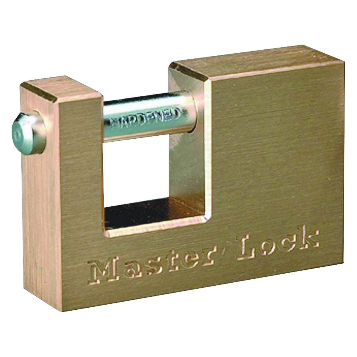 Master Lock 605DAT Coupler Latch Lock with Shackle, Keyed Lock, 3/4 in Dia Shackle, Brass