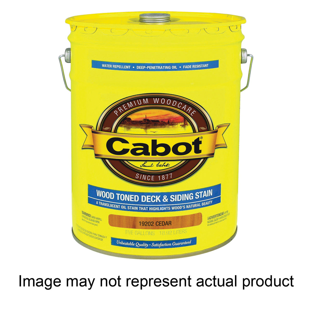 Cabot 19200 Series 140.0019202.008 Deck and Siding Stain, Cedar, Liquid, 5 gal, Can