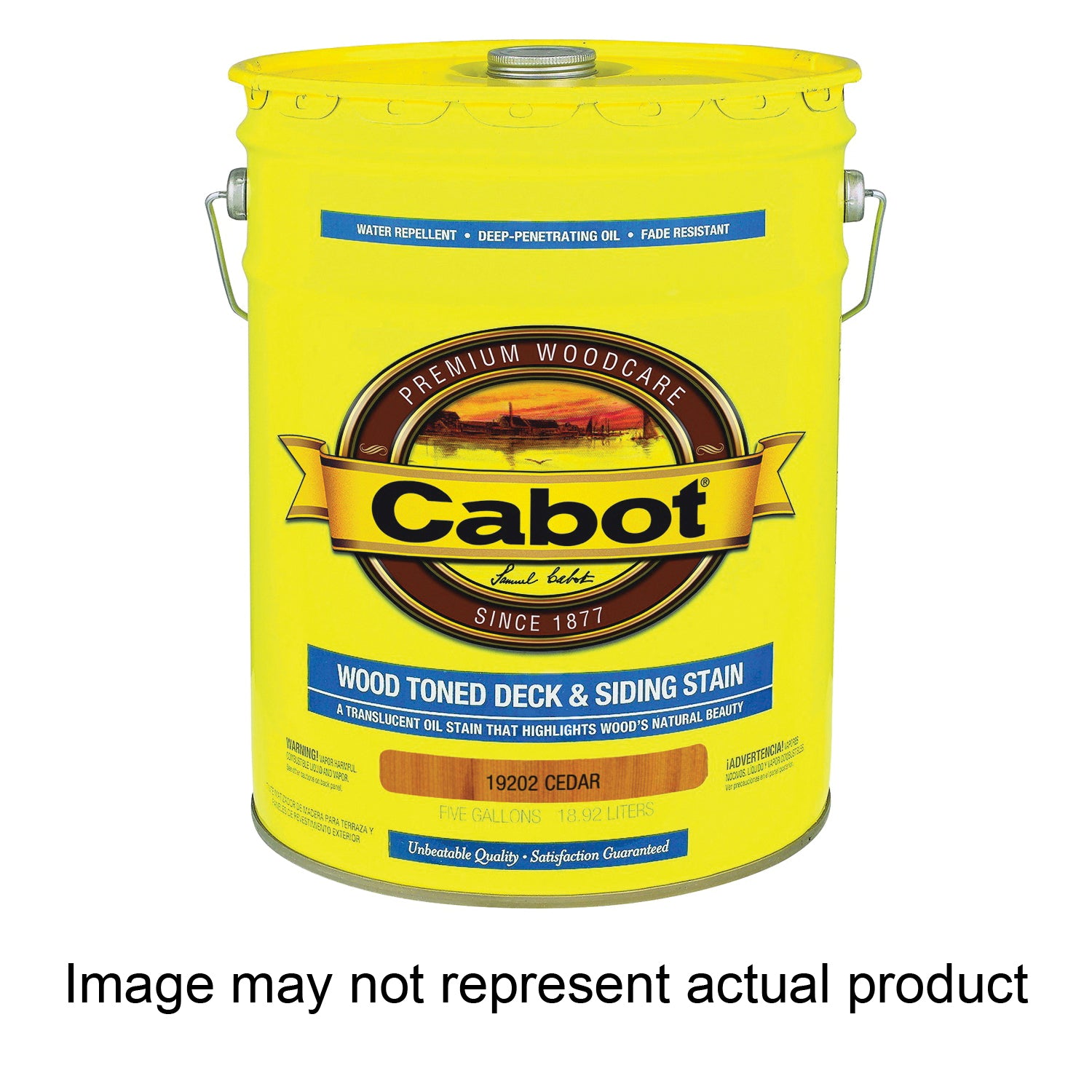 Cabot 19200 Series 140.0019202.008 Deck and Siding Stain, Cedar, Liquid, 5 gal, Can