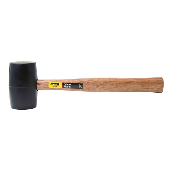 STANLEY 51-104 Mallet, 16 oz Head, Rubber Head, 13-1/2 in OAL