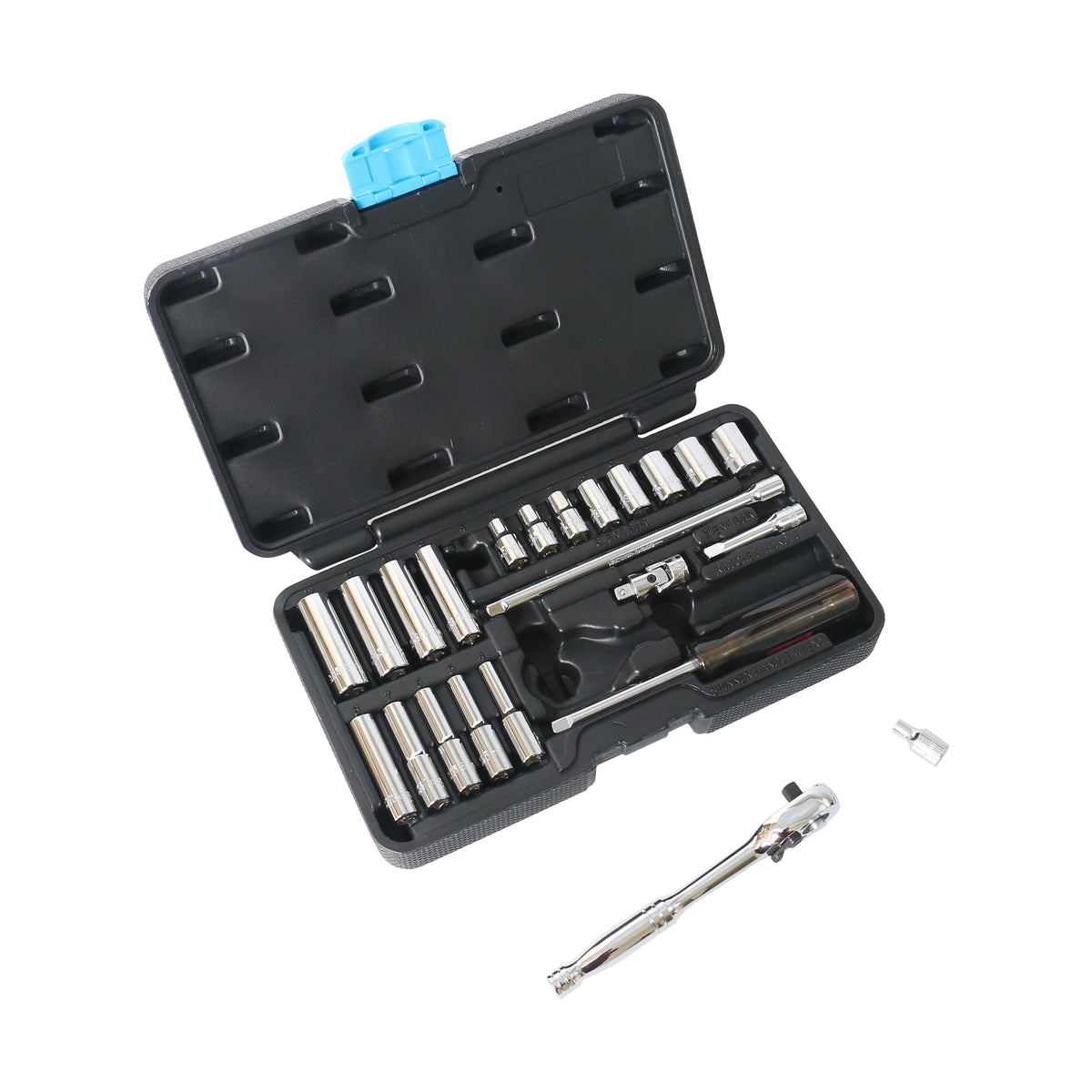 Vulcan TS-24PC-V1 Socket Set, Chrome Vanadium Steel, Chrome