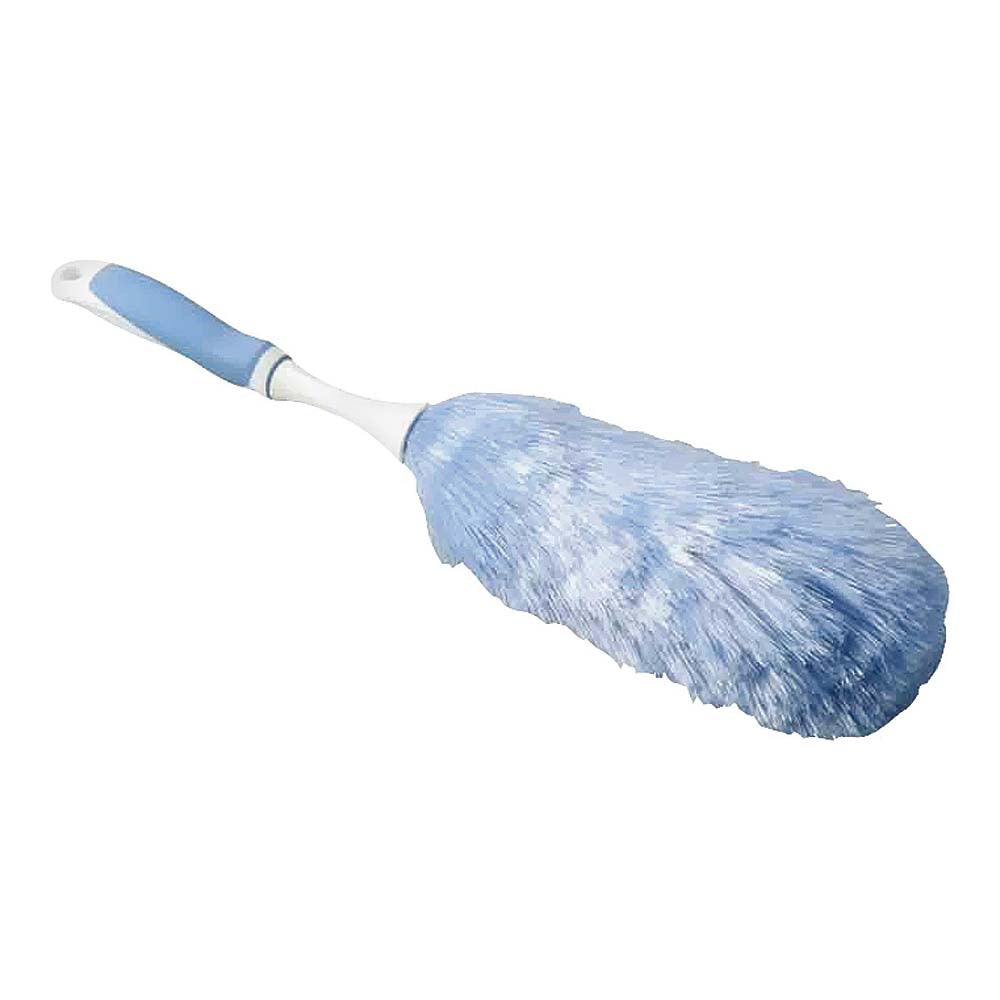 Simple Spaces YB88113L Handy Duster, 4-1/2 in W in Head, Plastic Head, PP/TPE Handle, 5 in L Handle, White/Blue
