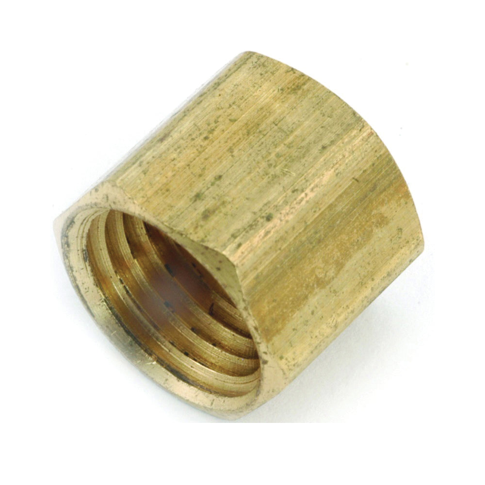 Anderson Metals 756108-02 Pipe Cap, 1/8 in, FIP, Brass, Yellow, 1000 psi Pressure