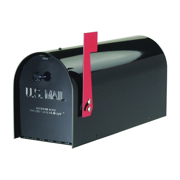 Gibraltar Mailboxes Tuffbody Series TB1B0000 Mailbox, Steel, Powder-Coated, 7-3/4 in W, 20-1/2 in D, 9-3/4 in H, Black