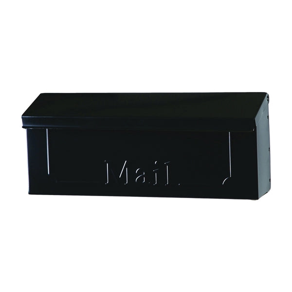 Gibraltar Mailboxes Townhouse THHB0001 Mailbox, 260 cu-in Capacity, Steel, Powder-Coated, Black, 15.2 in W, 3.9 in D