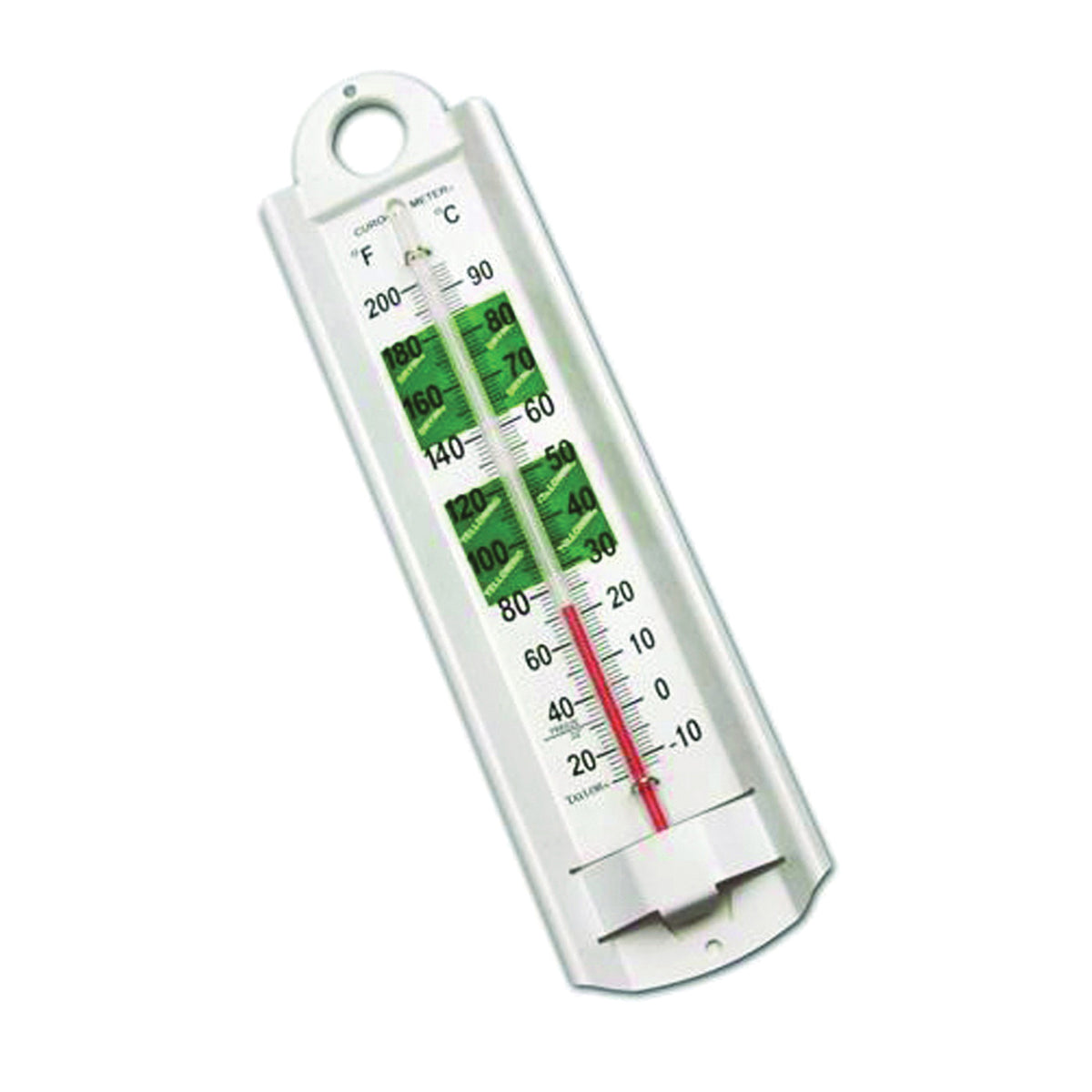 Taylor 5948N Thermometer, Analog, -10 to 200 deg F, Metal Casing