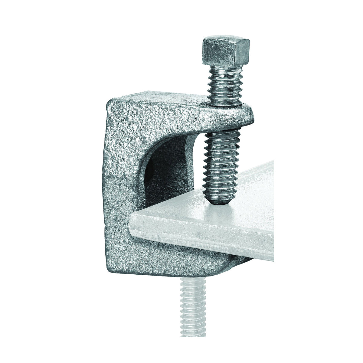SuperStrut Z500-25 Beam Clamp, Iron, Silver, Electro-Plated