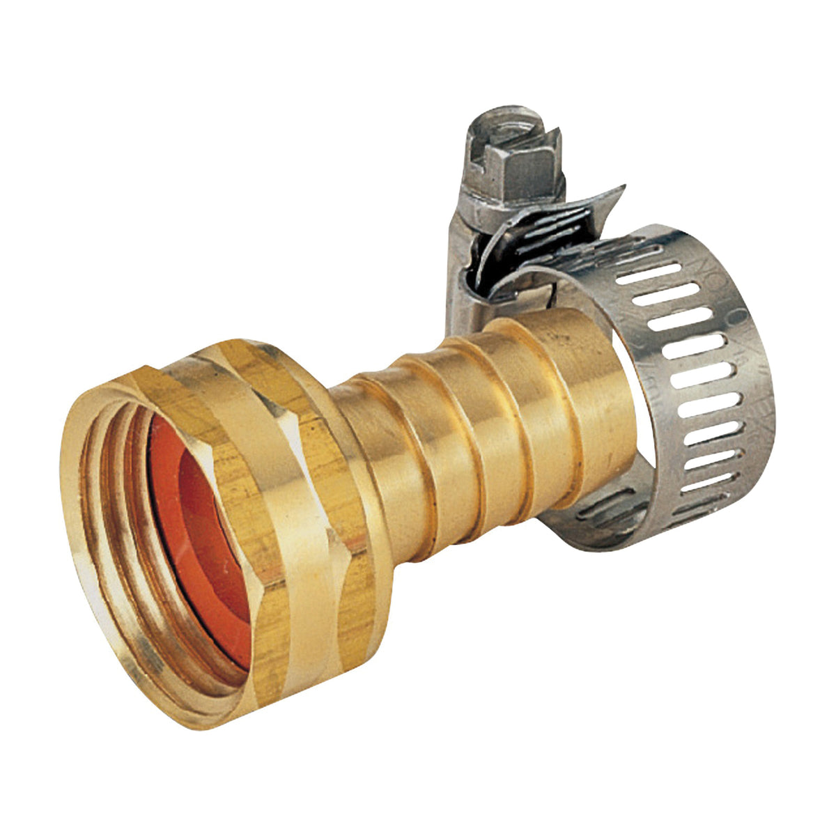 Landscapers Select GB958F3L Garden Hose Coupling with Clamp, 5/8 in, Female, Brass, Brass