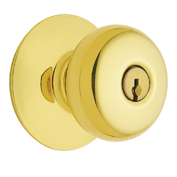 Schlage Plymouth Series F51A PLY505KA4ULT Keyed Entry Knob, Brass/Zinc, Ultima Brass