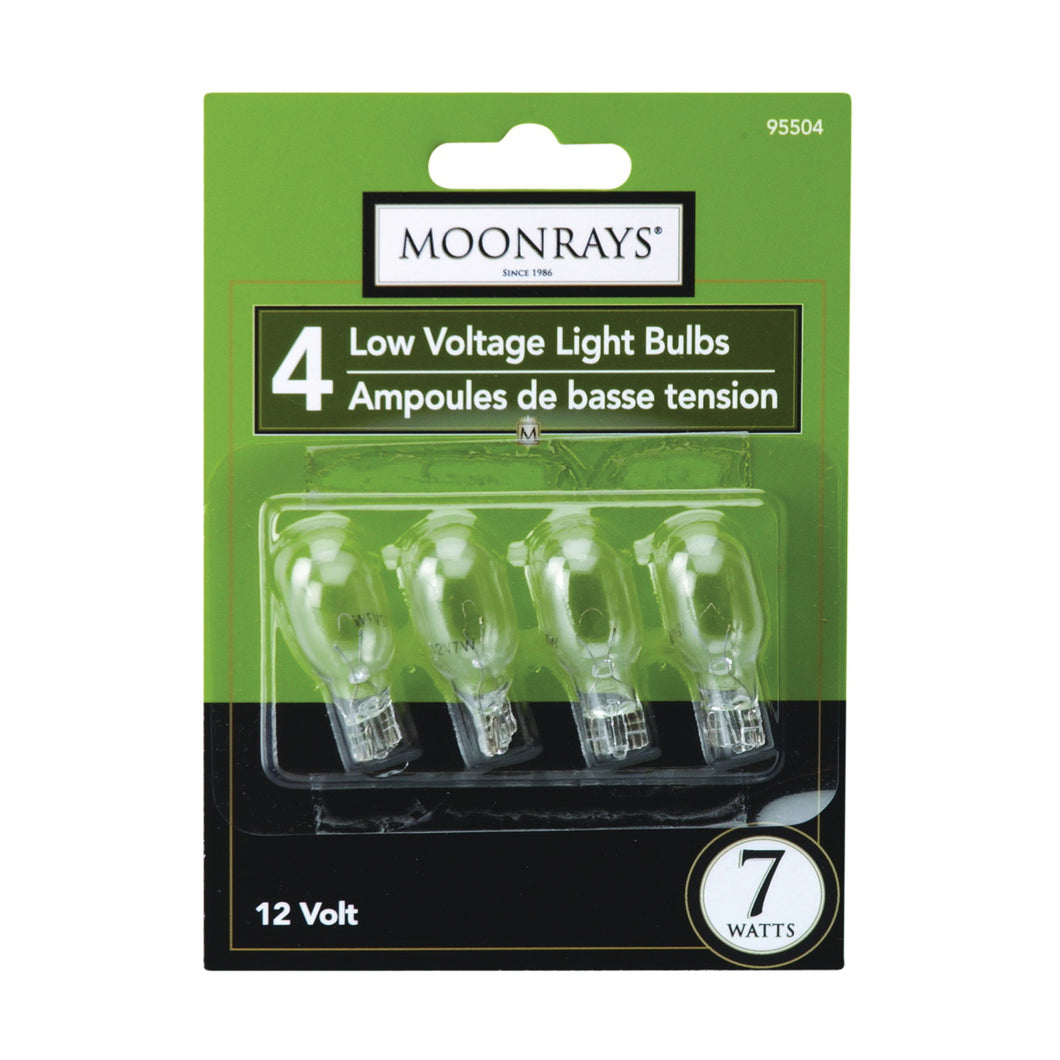 Moonrays 95504 Light Bulb, 7 W, T5 Lamp, Wedge Lamp Base, 80 Lumens, Soft White Light, 300 hr Average Life