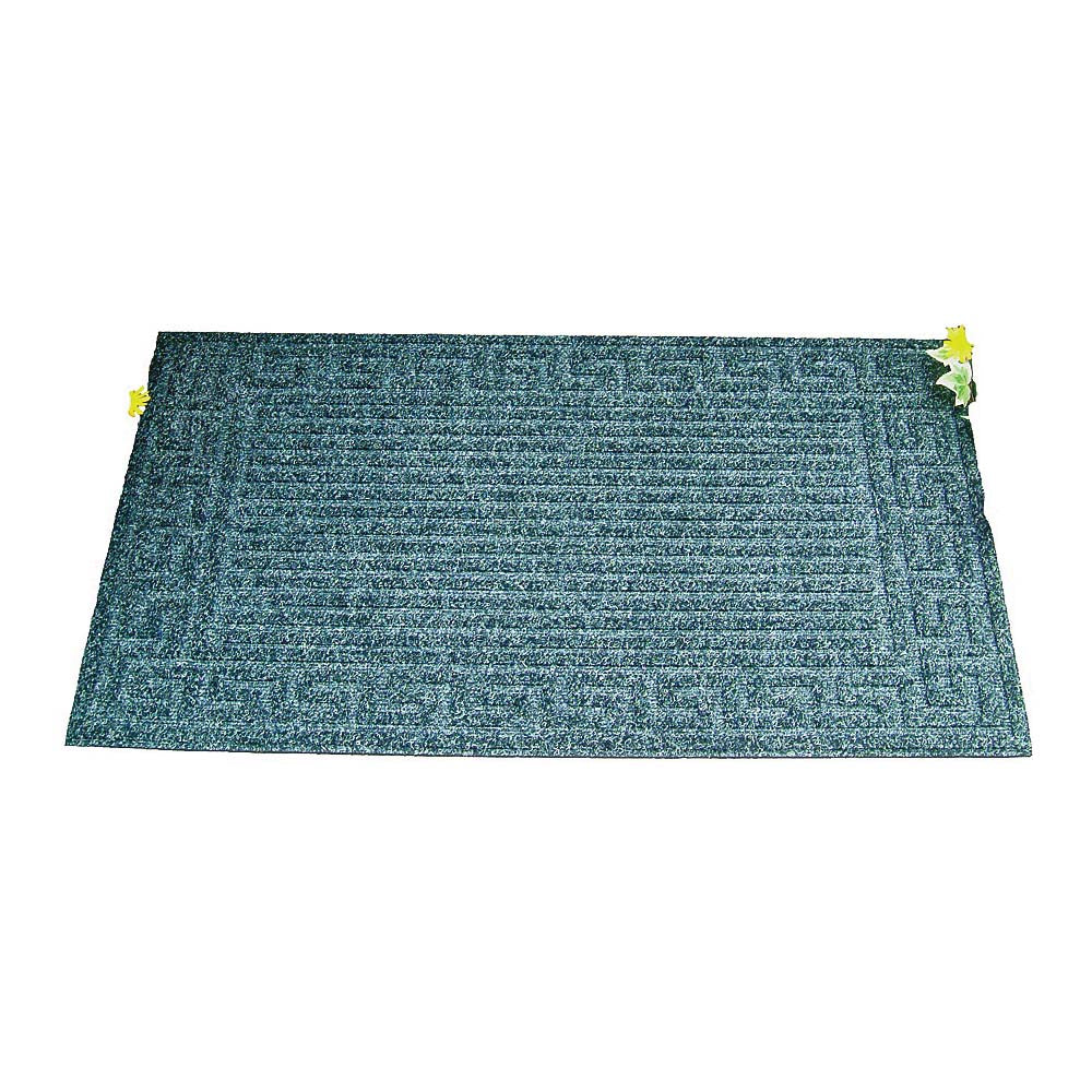 Simple Spaces 06ABSHE-02-3L Door Mat, 30 in L, 18 in W, Non-Woven Surface, Dark Gray