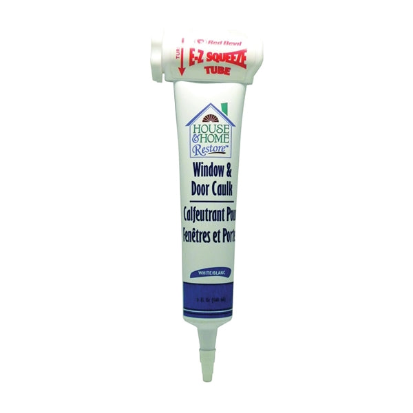 Red Devil 0848 Window and Door Caulk, White, -20 to 180 deg F, 5 fl-oz Squeeze Tube