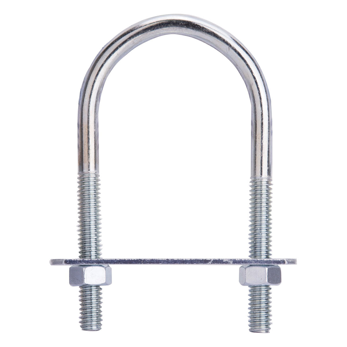 ProSource LR345 U-Bolt, 5/16 in Thread, 2 in L Thread, Steel, Zinc