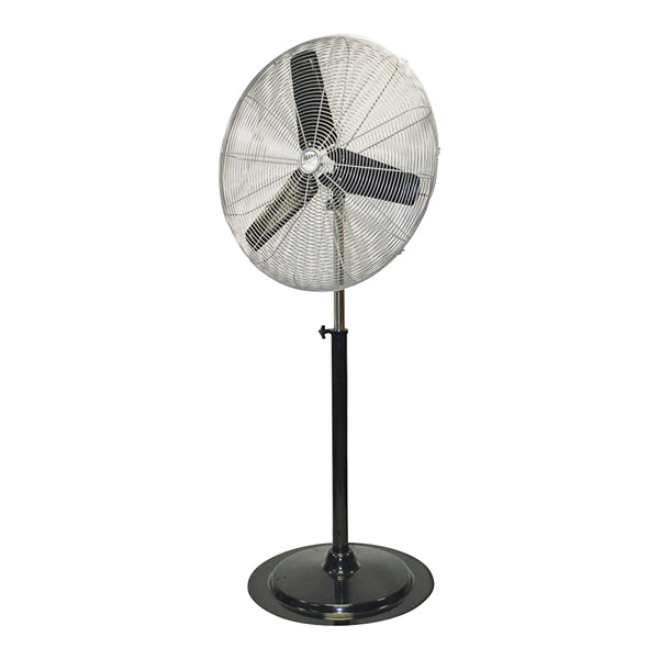 MaxxAir HVPF 30 YOKE High-Velocity Pedestal Fan, 120 V, 1.65 A, 360 deg Sweep, 30 in Dia Blade, Black