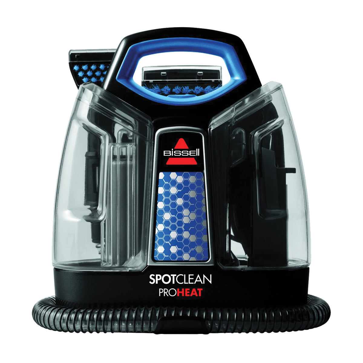 BISSELL SpotClean ProHeat 5207U Carpet Cleaner, 37 oz Tank, Black/Motley Blue