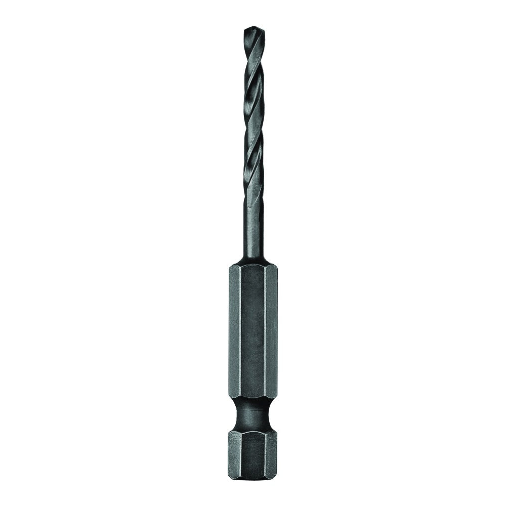 DeWALT DD5115 Impact Drill Bit, 15/64 in Dia, 3-5/32 in OAL, Spiral Flute, 1/4 in Dia Shank, Hex Shank