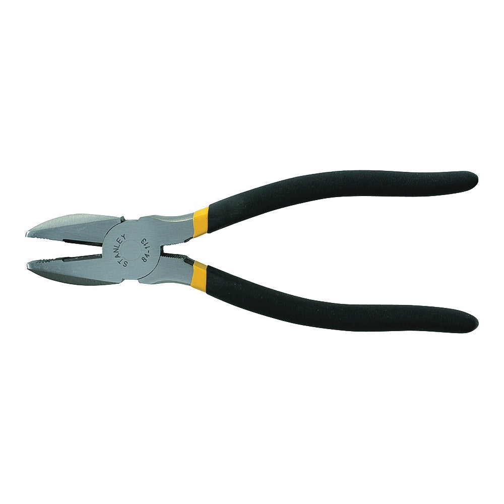 STANLEY 84-112 Lineman's Plier, 7 in OAL, Black/Yellow Handle, Double Dipped Handle, 3/8 in W Jaw