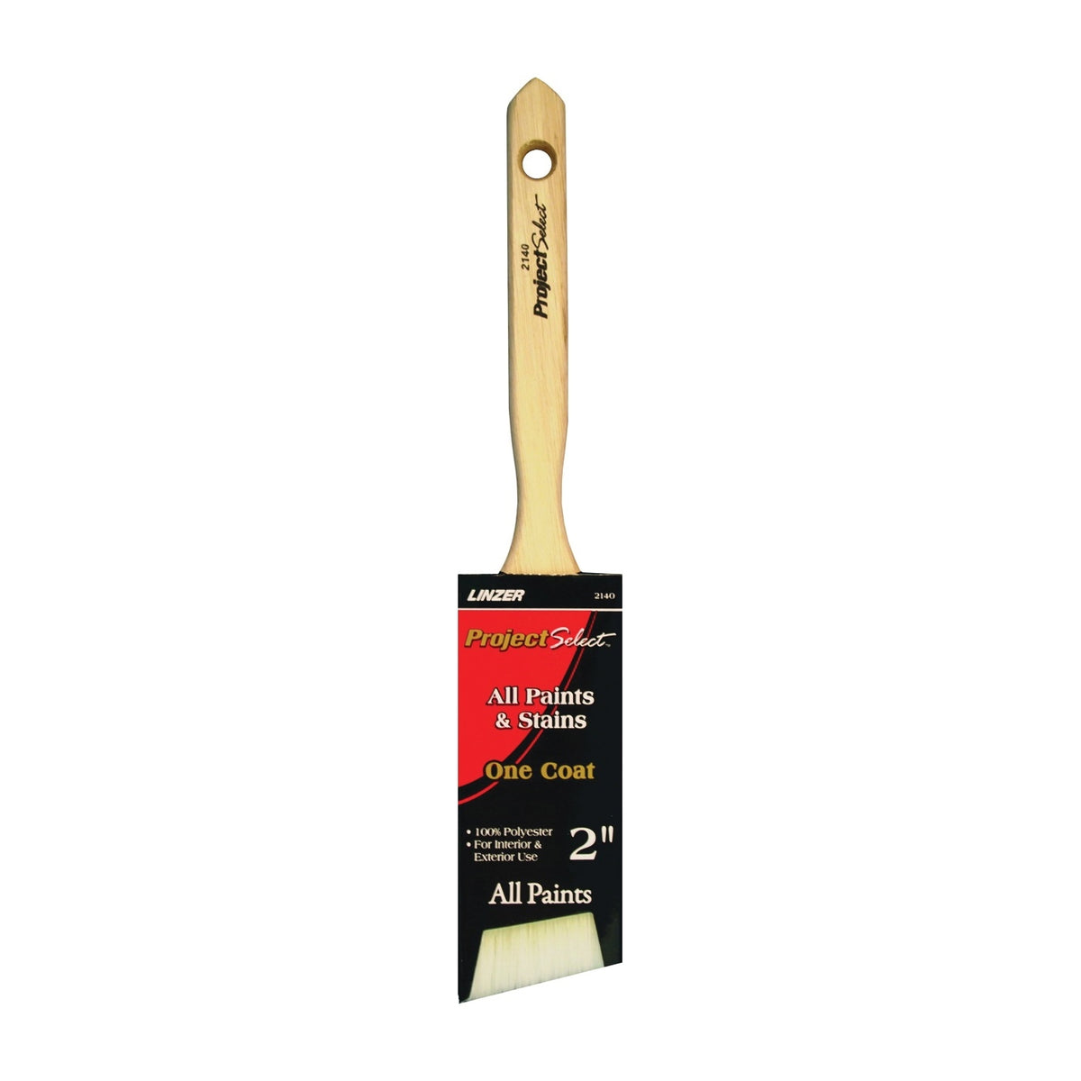 Linzer WC 2140-2 Paint Brush, 2 in W, 2-3/4 in L Bristle, Polyester Bristle, Sash Handle