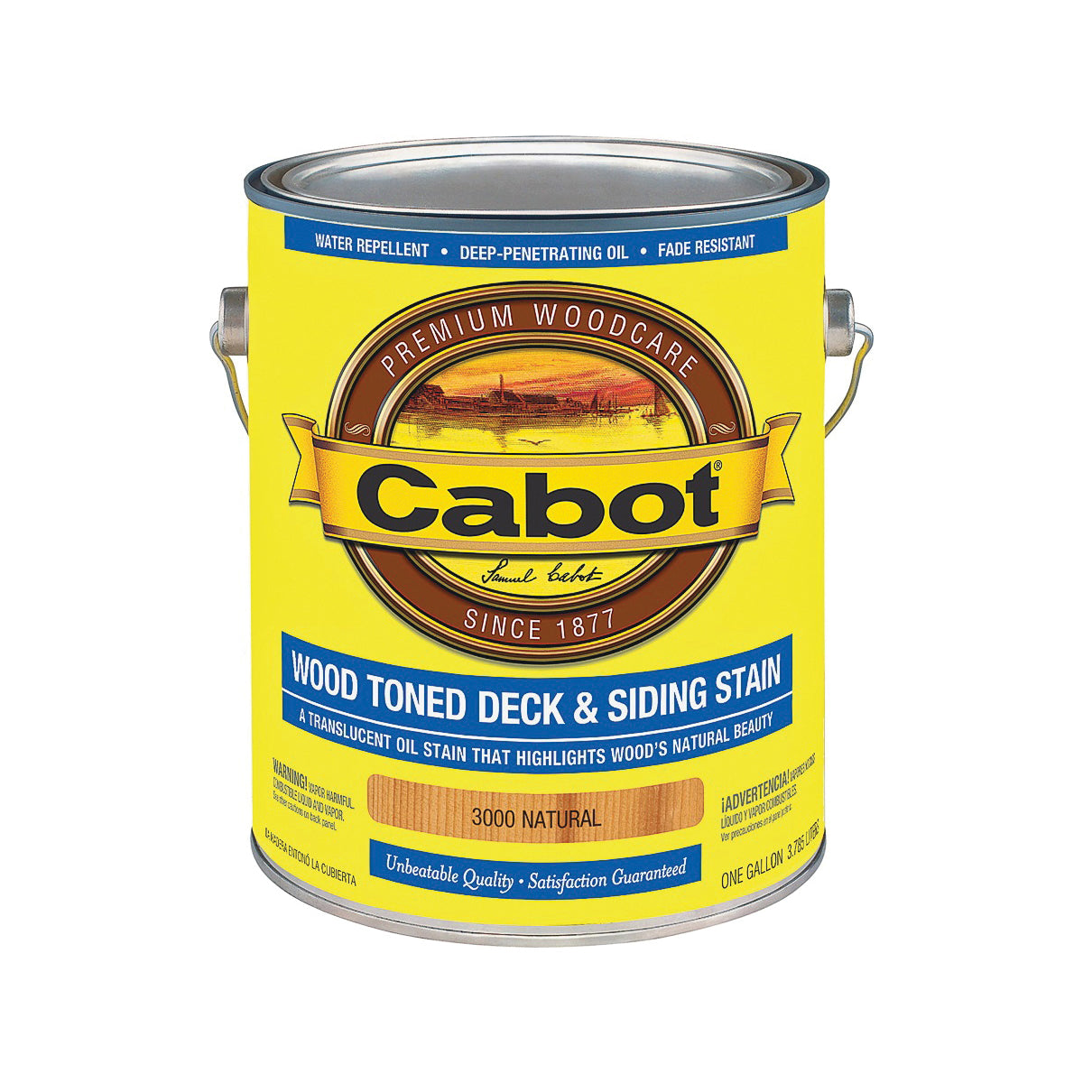 Cabot 140.0003000.007 Deck and Siding Stain, Natural, Liquid, 1 gal, Can